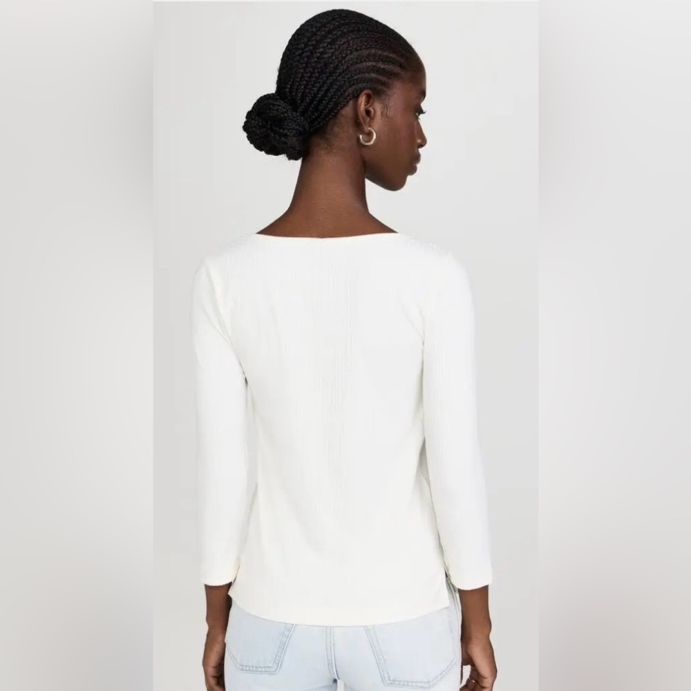 NWT SPANX *GREAT PRICE* Powder Scoop Neck Ribbed Top, Size MEDIUM - Picture 5 of 16